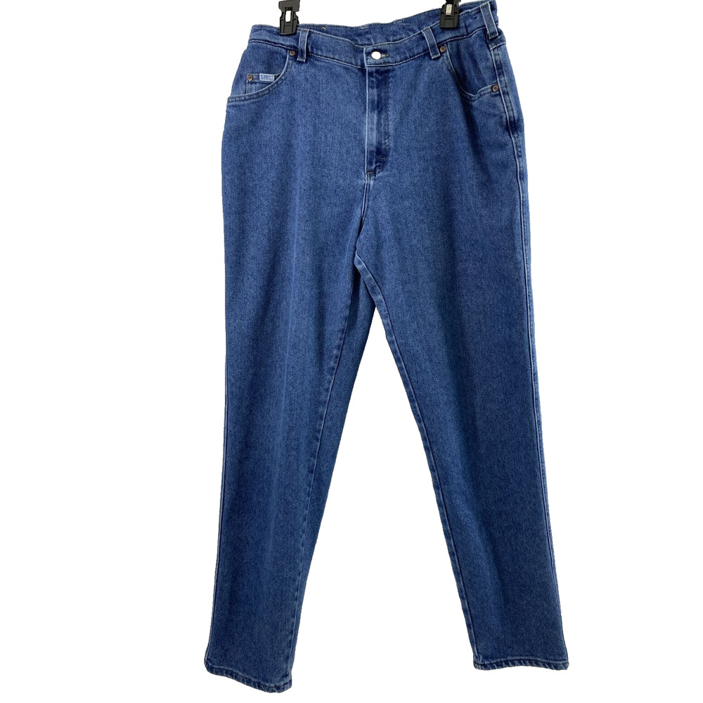 Lee Original Jeans‎ Womens Plus Size 18 L Medium Wash Denim Straight Mom Hi Rise